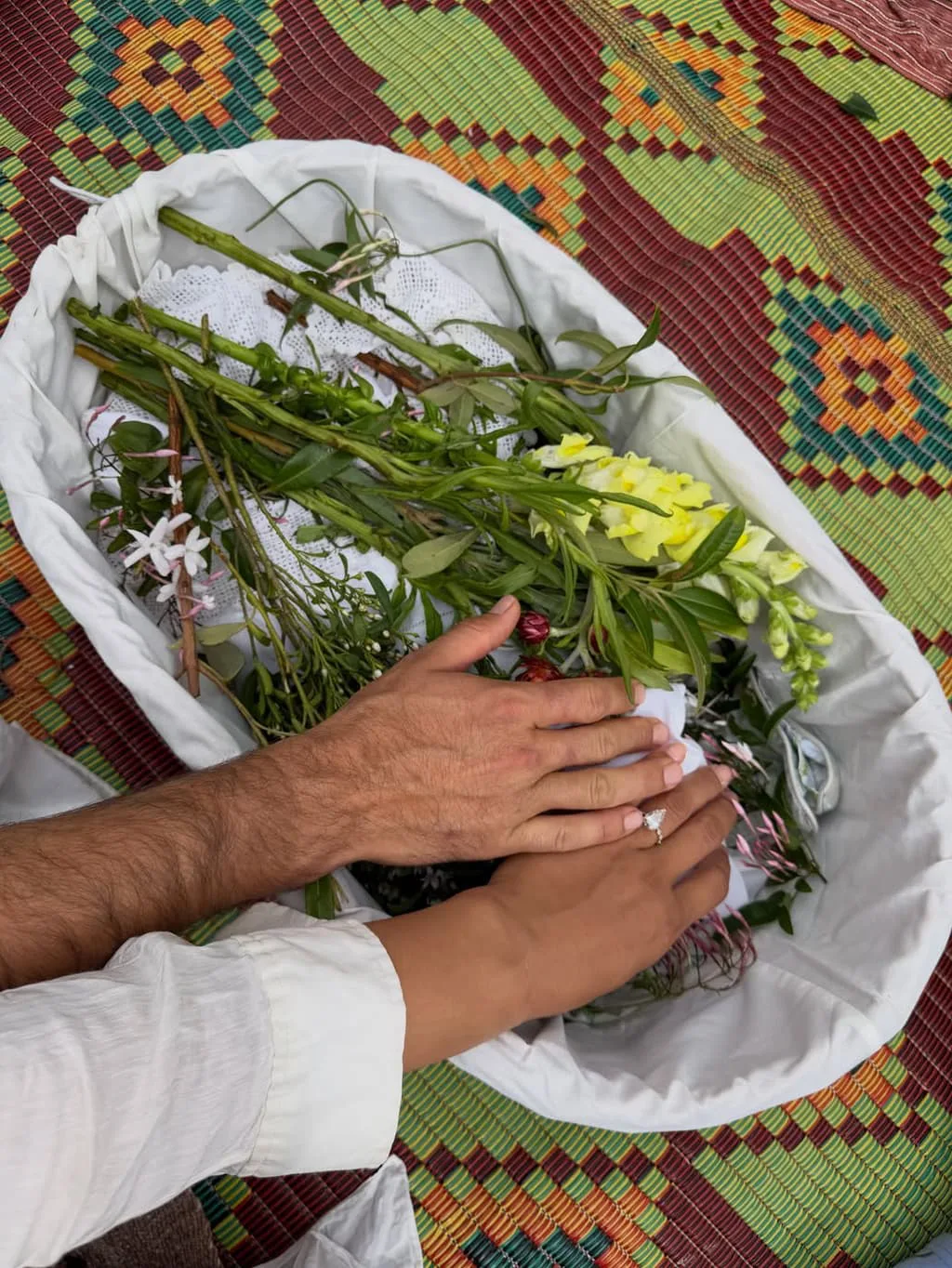 The family shared moments from a moving memorial service as they laid the baby to rest on Bundjalung Country. Picture: Instagram/christopher — hunter